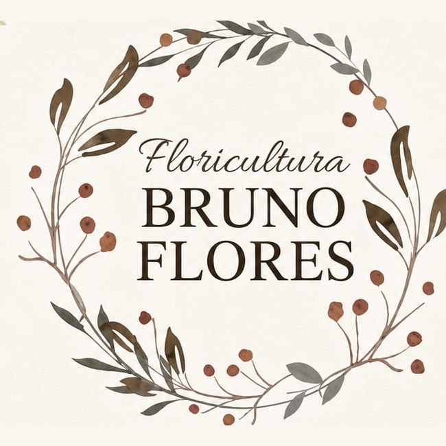 Logotipo da Floricultura Bruno Flores